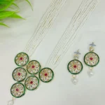 Ruby Kundan Minakari Multi-Strand Pearl Necklace