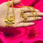 Gold-Plated Traditional Bride and Groom Pendant Necklace Set
