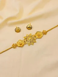 High-Quality City Gold Plated Necklace & Earring Set