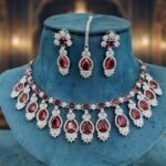 Traditional Indian Ethnic  AD Stone Jewellery Set